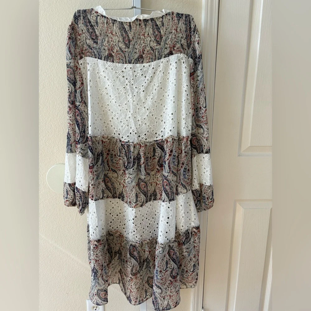 POL Wandering in the Woods Paisley Tunic Dress - Size L - Picture 7 of 9